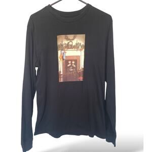 Jordan Mens Medium Sneakerhead Christmas Long Sleeve T Tee Shirt Black Cotton